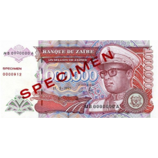 P45S Zaire - 1.000.000 Zaires Year 1993